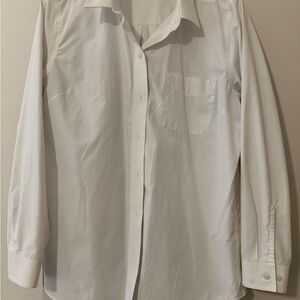 Eddie Bauer White Long-Sleeve Dress Shirt